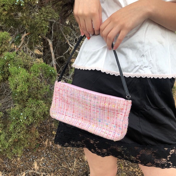 SOLD Vintage Y2K Tweed Purse 👛 🌸 - Picture 1 of 2